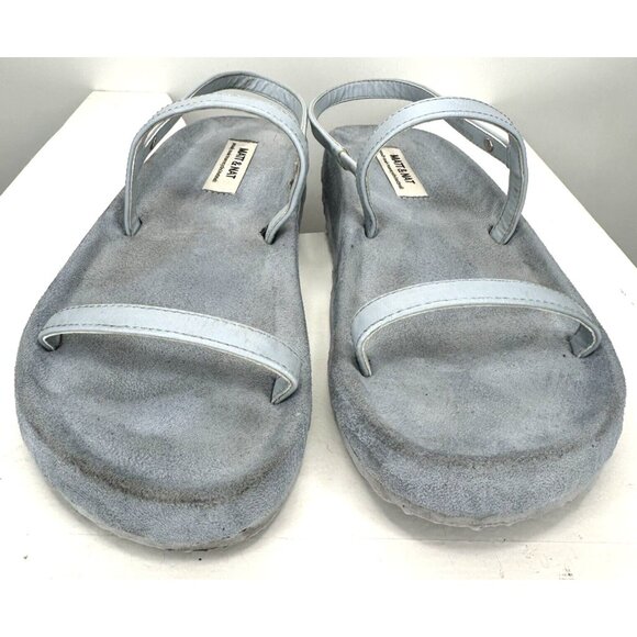 Matt & Nat Womens Maher Sandals Vegan Suede Leather Shoes Strappy Blue Size 6 - Picture 2 of 11